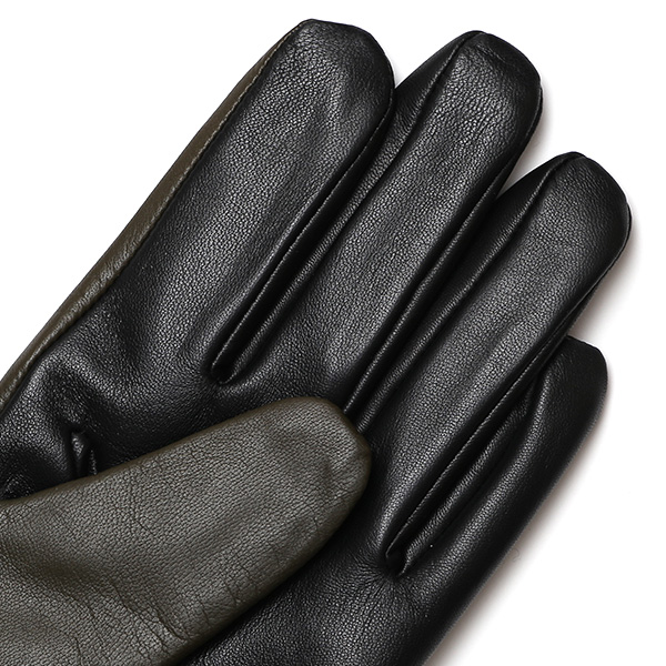  手袋 メンズ スマホ対応 レザーグローブ ベルト リブ付き タッチパネル 革手袋 防寒 冬 温かい てぶくろ グリーン 緑色 日本製 ブランド プレゼント ギフト 彼氏 旦那 男性 クリスマス バレンタイン 手袋 クロダ(KURODA)