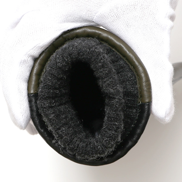  手袋 メンズ スマホ対応 レザーグローブ ベルト リブ付き タッチパネル 革手袋 防寒 冬 温かい てぶくろ グリーン 緑色 日本製 ブランド プレゼント ギフト 彼氏 旦那 男性 クリスマス バレンタイン 手袋 クロダ(KURODA)