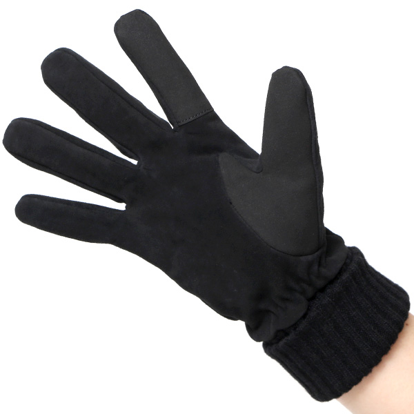  【スマホ対応】 メンズ 革手袋 防寒 レザーグローブ ヤギ革 冬 暖かい リブ付き 手袋 ゴートスエード ブラック 黒 黒色 男性用 紳士 プレゼント クリスマス ギフト おしゃれ 本革 ブランド 手袋 タッチパネル クロダ(KURODA)