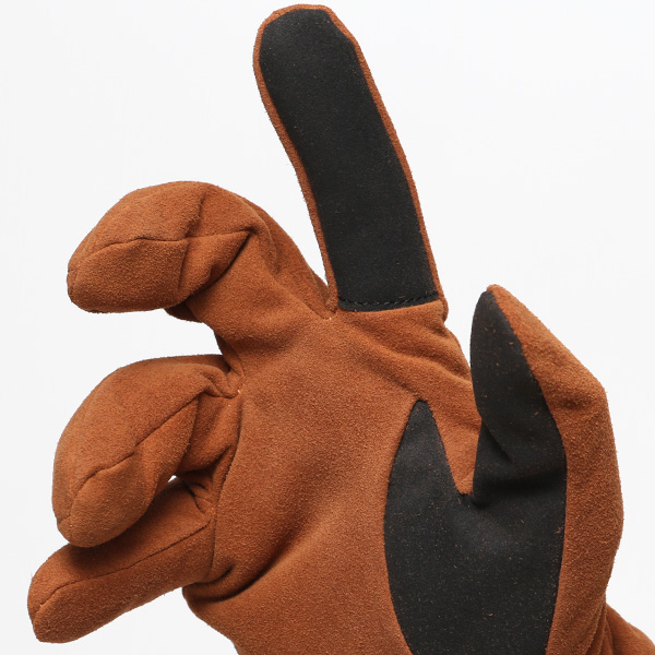  【スマホ対応】 メンズ 革手袋 防寒 レザーグローブ ヤギ革 冬 暖かい リブ付き 手袋 ゴートスエード ブラウン 茶 茶色 男性用 紳士 プレゼント クリスマス ギフト おしゃれ 本革 ブランド 手袋 タッチパネル クロダ(KURODA)