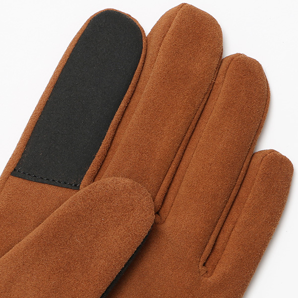  【スマホ対応】 メンズ 革手袋 防寒 レザーグローブ ヤギ革 冬 暖かい リブ付き 手袋 ゴートスエード ブラウン 茶 茶色 男性用 紳士 プレゼント クリスマス ギフト おしゃれ 本革 ブランド 手袋 タッチパネル クロダ(KURODA)