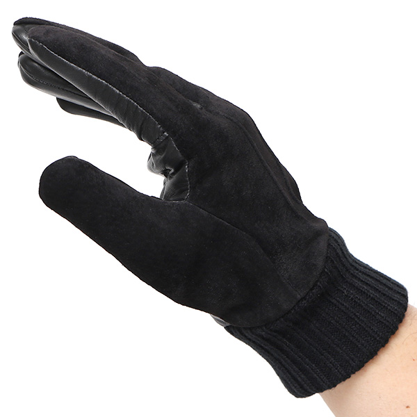  手袋 スマホ対応 メンズ 革手袋 レザー 防寒 暖かい 革グローブ マイクロファイバーボア リブ付き ブラック 黒 黒色 ピックスエード 羊革 ブランド 日本製 手袋 プレゼント 男性 ギフト クリスマス オシャレ クロダ(KURODA)