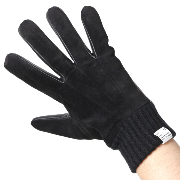  手袋 スマホ対応 メンズ 革手袋 レザー 防寒 暖かい 革グローブ マイクロファイバーボア リブ付き ブラック 黒 黒色 ピックスエード 羊革 ブランド 日本製 手袋 プレゼント 男性 ギフト クリスマス オシャレ クロダ(KURODA)