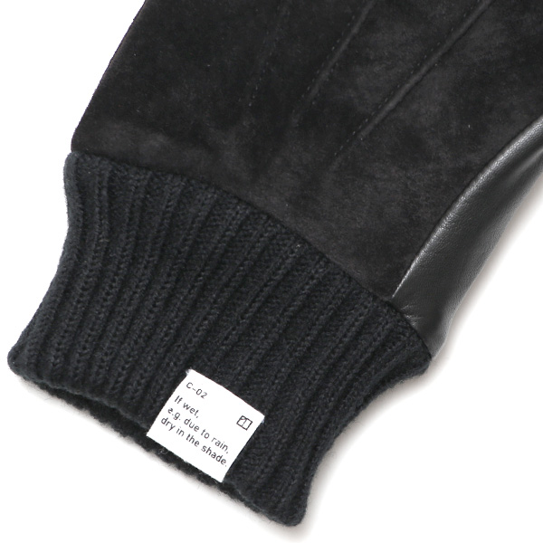  手袋 スマホ対応 メンズ 革手袋 レザー 防寒 暖かい 革グローブ マイクロファイバーボア リブ付き ブラック 黒 黒色 ピックスエード 羊革 ブランド 日本製 手袋 プレゼント 男性 ギフト クリスマス オシャレ クロダ(KURODA)