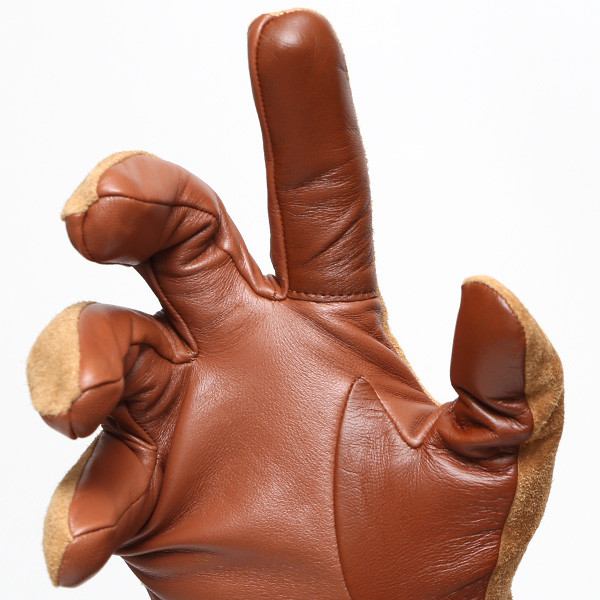  手袋 スマホ対応 メンズ 革手袋 レザー 防寒 暖かい 革グローブ マイクロファイバーボア リブ付き ブラウン 茶 茶色 ピックスエード 羊革 ブランド 日本製 手袋 プレゼント 男性 ギフト クリスマス オシャレ クロダ(KURODA)