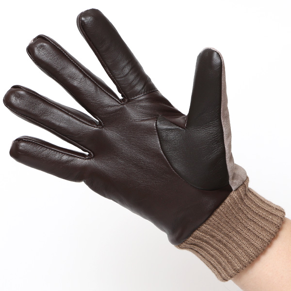  手袋 スマホ対応 メンズ 革手袋 レザー 防寒 暖かい 革グローブ マイクロファイバーボア リブ付き グレー グレイ 灰色 ピックスエード 羊革 ブランド 日本製 手袋 プレゼント 男性 ギフト クリスマス オシャレ クロダ(KURODA)