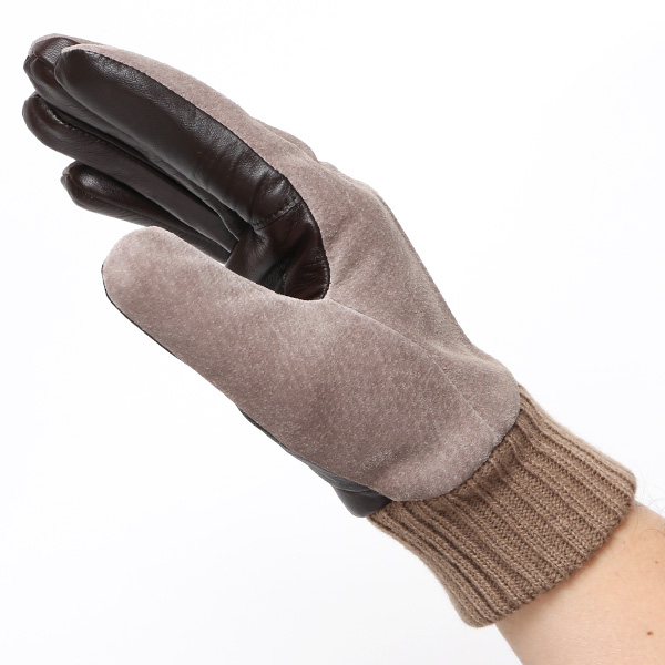  手袋 スマホ対応 メンズ 革手袋 レザー 防寒 暖かい 革グローブ マイクロファイバーボア リブ付き グレー グレイ 灰色 ピックスエード 羊革 ブランド 日本製 手袋 プレゼント 男性 ギフト クリスマス オシャレ クロダ(KURODA)