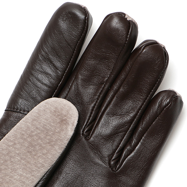  手袋 スマホ対応 メンズ 革手袋 レザー 防寒 暖かい 革グローブ マイクロファイバーボア リブ付き グレー グレイ 灰色 ピックスエード 羊革 ブランド 日本製 手袋 プレゼント 男性 ギフト クリスマス オシャレ クロダ(KURODA)