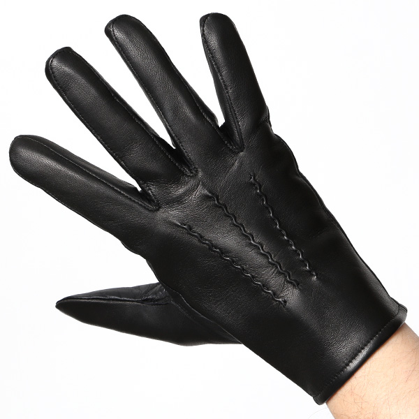 スマホ 操作可能 手袋 革手袋 レザー グローブ メンズ 三本山 手袋 冬 防寒 ビジネス グローブ 本革 ブラック 黒 黒色 羊革 ブランド 通勤 通学 スマホ対応 手袋 プレゼント 男性用 グローブ 革 シンプル クロダ(KURODA)