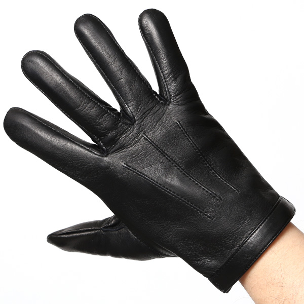  手袋 メンズ 革グローブ ビジネス 男性用手袋 本革 冬 防寒 おしゃれ シンプル 三本山 ラムレザー ブラック 黒 黒色 化粧箱付き プレゼント ギフト 彼氏 夫 30代 40代 50代 クリスマス 高級 ブランド クロダ(KURODA)