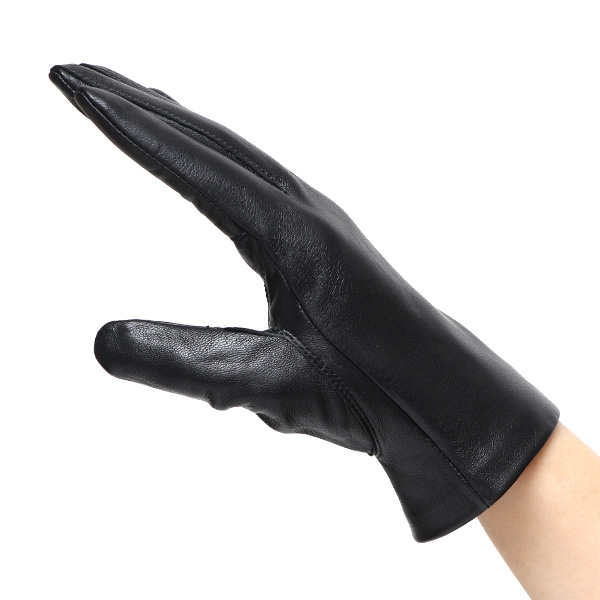  【スマホ対応】 手袋 レディース レザー グローブ 冬 革手袋 シンプル 防寒 婦人 レザーグローブ 無地 ブラック 黒 黒色 タッチパネル シープスキン 手袋 ブランド プレゼント ギフト クリスマス 女性用 通勤 クロダ(KURODA)