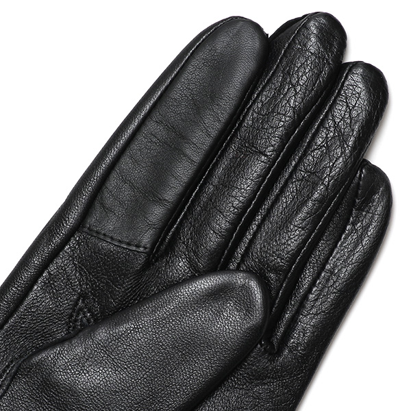  【スマホ対応】 手袋 レディース レザー グローブ 冬 革手袋 シンプル 防寒 婦人 レザーグローブ 無地 ブラック 黒 黒色 タッチパネル シープスキン 手袋 ブランド プレゼント ギフト クリスマス 女性用 通勤 クロダ(KURODA)