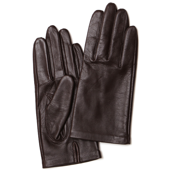 クロダ(KURODA) 【WOMEN】 スマホ対応 羊革(ラムレザー) 手袋 ダークブラウン