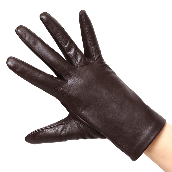  【スマホ対応】 手袋 レディース レザー グローブ 冬 革手袋 シンプル 防寒 婦人 レザーグローブ 無地 ダークブラウン ブラウン 茶 茶色 タッチパネル シープスキン 手袋 ブランド プレゼント ギフト クリスマス 女性用 通勤 クロダ(KURODA)