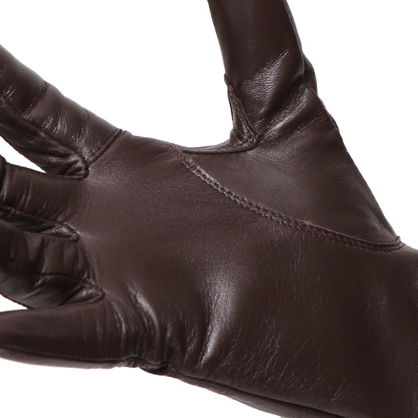  【スマホ対応】 手袋 レディース レザー グローブ 冬 革手袋 シンプル 防寒 婦人 レザーグローブ 無地 ダークブラウン ブラウン 茶 茶色 タッチパネル シープスキン 手袋 ブランド プレゼント ギフト クリスマス 女性用 通勤 クロダ(KURODA)