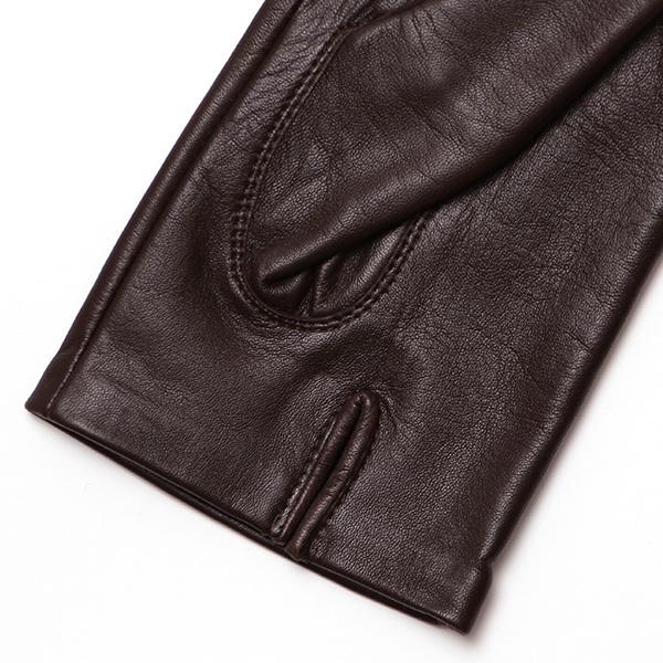  【スマホ対応】 手袋 レディース レザー グローブ 冬 革手袋 シンプル 防寒 婦人 レザーグローブ 無地 ダークブラウン ブラウン 茶 茶色 タッチパネル シープスキン 手袋 ブランド プレゼント ギフト クリスマス 女性用 通勤 クロダ(KURODA)