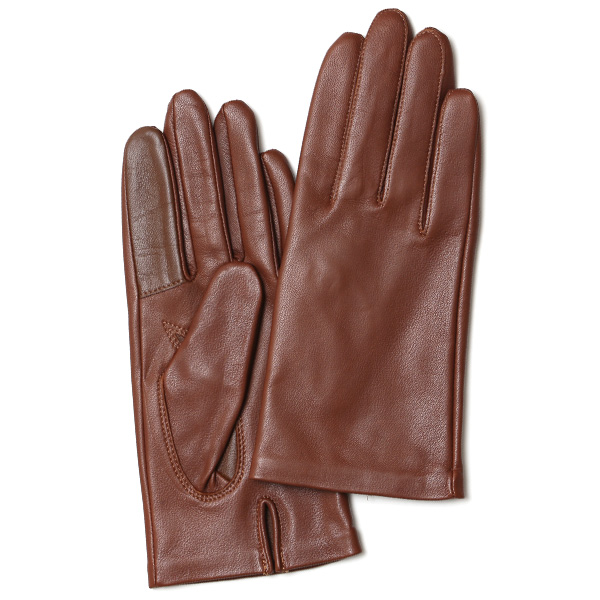 クロダ(KURODA) 【WOMEN】 スマホ対応 羊革(ラムレザー) 手袋 キャメル