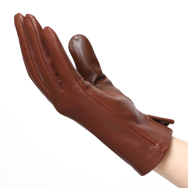  【スマホ対応】 手袋 レディース レザー グローブ 冬 革手袋 シンプル 防寒 婦人 レザーグローブ 無地 キャメル ブラウン 茶 茶色 タッチパネル シープスキン 手袋 ブランド プレゼント ギフト クリスマス 女性用 通勤 クロダ(KURODA)