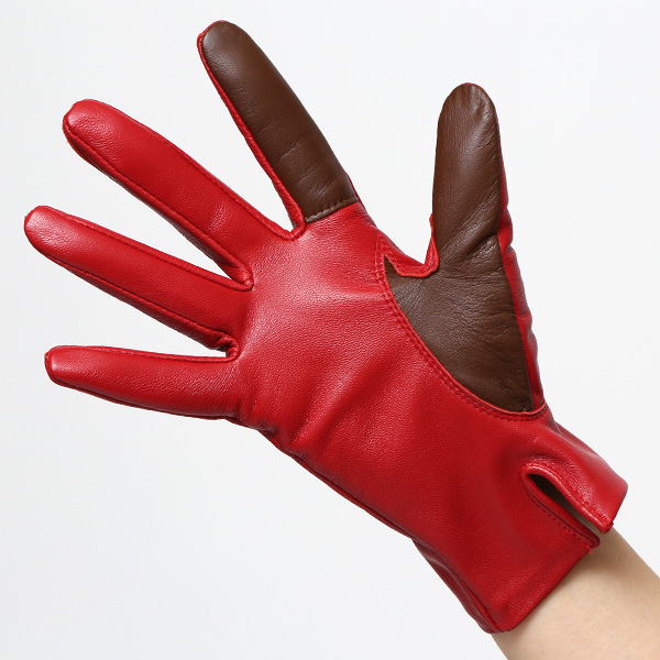  【スマホ対応】 手袋 レディース レザー グローブ 冬 革手袋 シンプル 防寒 婦人 レザーグローブ 無地 レッド ワイン 赤色 タッチパネル シープスキン 手袋 ブランド プレゼント ギフト クリスマス 女性用 通勤 クロダ(KURODA)