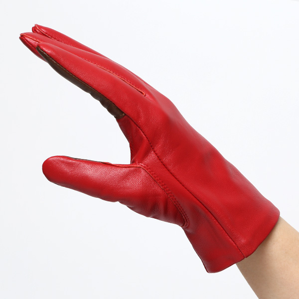  【スマホ対応】 手袋 レディース レザー グローブ 冬 革手袋 シンプル 防寒 婦人 レザーグローブ 無地 レッド ワイン 赤色 タッチパネル シープスキン 手袋 ブランド プレゼント ギフト クリスマス 女性用 通勤 クロダ(KURODA)