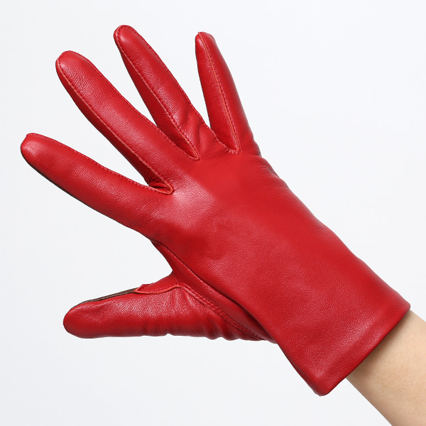 【スマホ対応】 手袋 レディース レザー グローブ 冬 革手袋 シンプル 防寒 婦人 レザーグローブ 無地 レッド ワイン 赤色 タッチパネル シープスキン 手袋 ブランド プレゼント ギフト クリスマス 女性用 通勤 クロダ(KURODA)