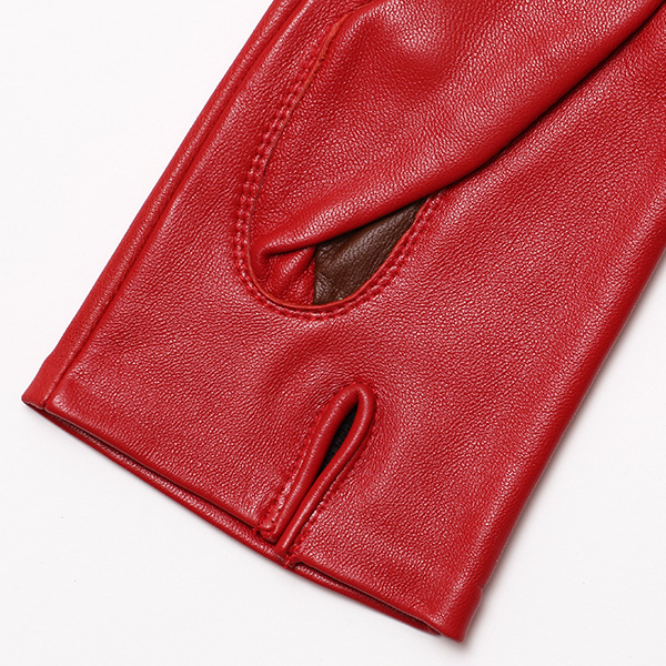  【スマホ対応】 手袋 レディース レザー グローブ 冬 革手袋 シンプル 防寒 婦人 レザーグローブ 無地 レッド ワイン 赤色 タッチパネル シープスキン 手袋 ブランド プレゼント ギフト クリスマス 女性用 通勤 クロダ(KURODA)