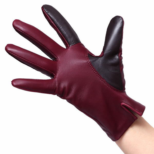 【スマホ対応】 手袋 レディース レザー グローブ 冬 革手袋 シンプル 防寒 婦人 レザーグローブ 無地 ワイン レッド ワイン 赤色 タッチパネル シープスキン 手袋 ブランド プレゼント ギフト クリスマス 女性用 通勤 クロダ(KURODA)