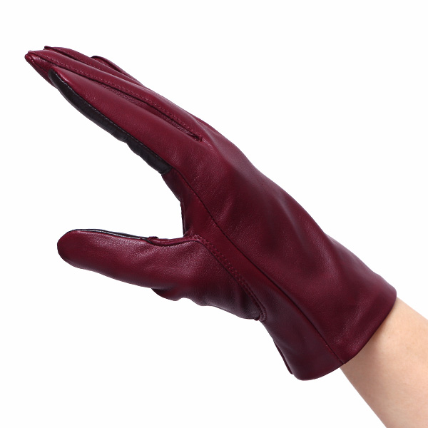  【スマホ対応】 手袋 レディース レザー グローブ 冬 革手袋 シンプル 防寒 婦人 レザーグローブ 無地 ワイン レッド ワイン 赤色 タッチパネル シープスキン 手袋 ブランド プレゼント ギフト クリスマス 女性用 通勤 クロダ(KURODA)