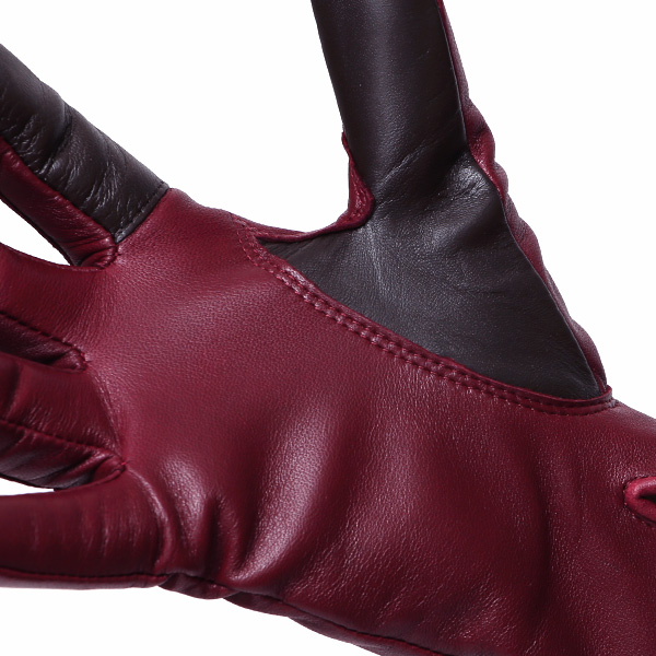  【スマホ対応】 手袋 レディース レザー グローブ 冬 革手袋 シンプル 防寒 婦人 レザーグローブ 無地 ワイン レッド ワイン 赤色 タッチパネル シープスキン 手袋 ブランド プレゼント ギフト クリスマス 女性用 通勤 クロダ(KURODA)