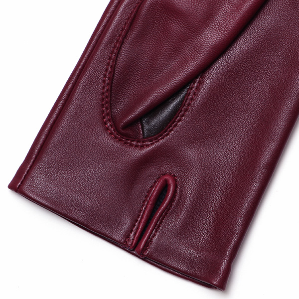  【スマホ対応】 手袋 レディース レザー グローブ 冬 革手袋 シンプル 防寒 婦人 レザーグローブ 無地 ワイン レッド ワイン 赤色 タッチパネル シープスキン 手袋 ブランド プレゼント ギフト クリスマス 女性用 通勤 クロダ(KURODA)