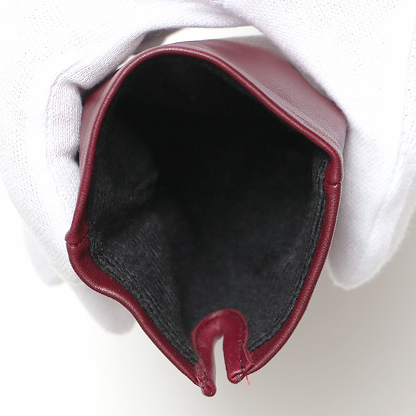  【スマホ対応】 手袋 レディース レザー グローブ 冬 革手袋 シンプル 防寒 婦人 レザーグローブ 無地 ワイン レッド ワイン 赤色 タッチパネル シープスキン 手袋 ブランド プレゼント ギフト クリスマス 女性用 通勤 クロダ(KURODA)