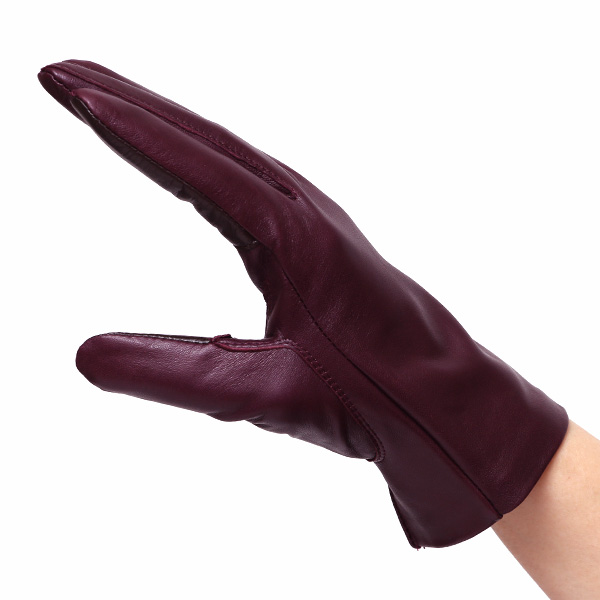 【スマホ対応】 手袋 レディース レザー グローブ 冬 革手袋 シンプル 防寒 婦人 レザーグローブ 無地 レッド ワイン 赤色 タッチパネル シープスキン 手袋 ブランド プレゼント ギフト クリスマス 女性用 通勤 クロダ(KURODA)