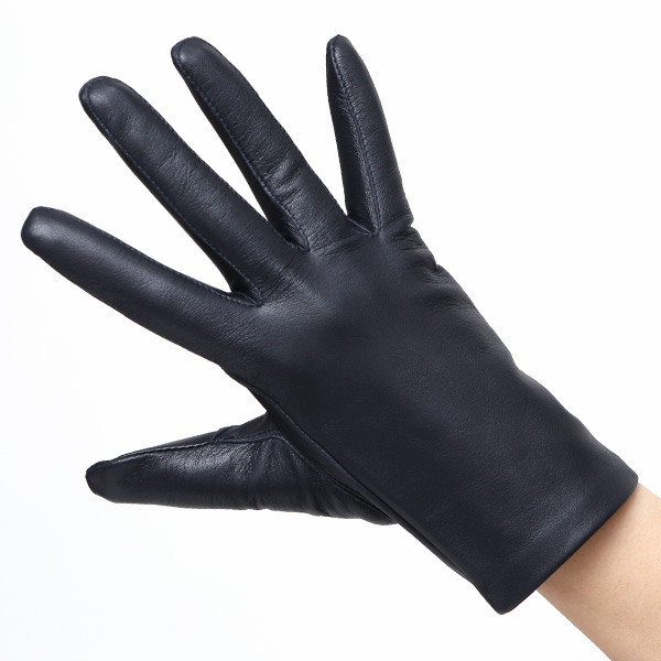  【スマホ対応】 手袋 レディース レザー グローブ 冬 革手袋 シンプル 防寒 婦人 レザーグローブ 無地 ブルー ネイビー 青色 タッチパネル シープスキン 手袋 ブランド プレゼント ギフト クリスマス 女性用 通勤 クロダ(KURODA)