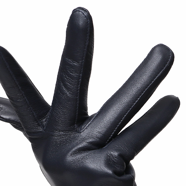  【スマホ対応】 手袋 レディース レザー グローブ 冬 革手袋 シンプル 防寒 婦人 レザーグローブ 無地 ブルー ネイビー 青色 タッチパネル シープスキン 手袋 ブランド プレゼント ギフト クリスマス 女性用 通勤 クロダ(KURODA)