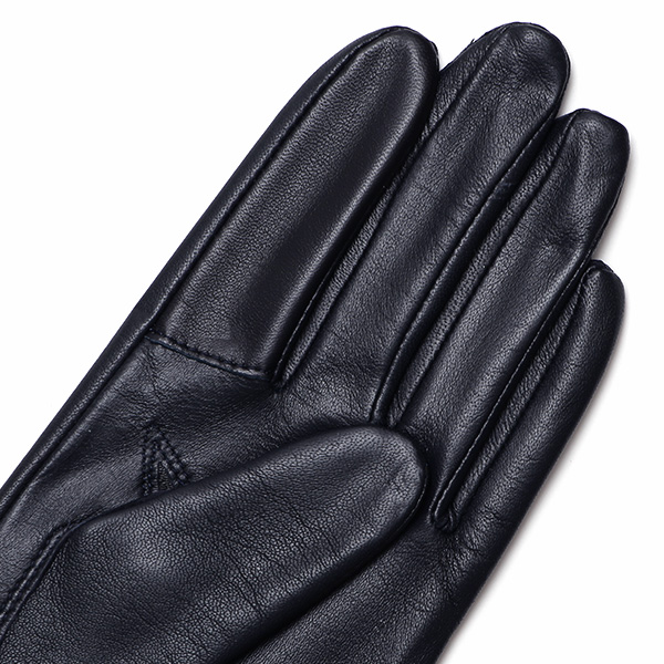  【スマホ対応】 手袋 レディース レザー グローブ 冬 革手袋 シンプル 防寒 婦人 レザーグローブ 無地 ブルー ネイビー 青色 タッチパネル シープスキン 手袋 ブランド プレゼント ギフト クリスマス 女性用 通勤 クロダ(KURODA)