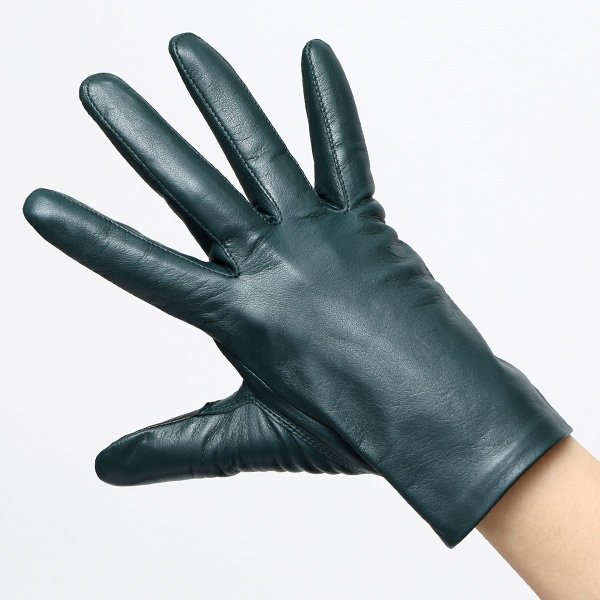  【スマホ対応】 手袋 レディース レザー グローブ 冬 革手袋 シンプル 防寒 婦人 レザーグローブ 無地 グリーン 緑色 タッチパネル シープスキン 手袋 ブランド プレゼント ギフト クリスマス 女性用 通勤 クロダ(KURODA)