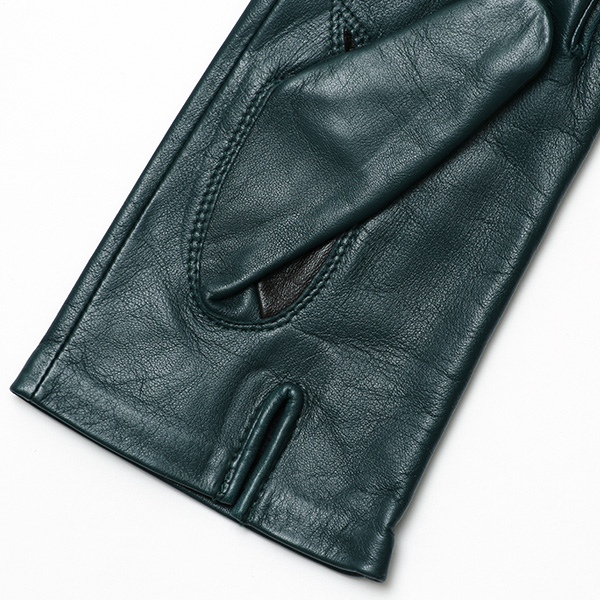  【スマホ対応】 手袋 レディース レザー グローブ 冬 革手袋 シンプル 防寒 婦人 レザーグローブ 無地 グリーン 緑色 タッチパネル シープスキン 手袋 ブランド プレゼント ギフト クリスマス 女性用 通勤 クロダ(KURODA)