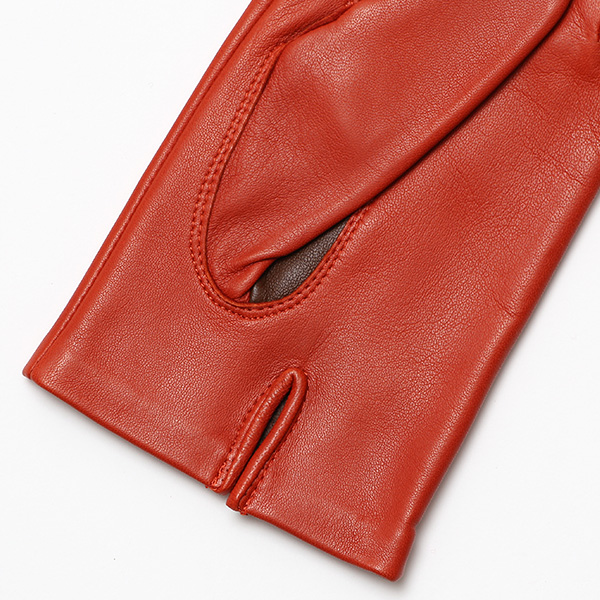  【スマホ対応】 手袋 レディース レザー グローブ 冬 革手袋 シンプル 防寒 婦人 レザーグローブ 無地 オレンジ 橙色 タッチパネル シープスキン 手袋 ブランド プレゼント ギフト クリスマス 女性用 通勤 クロダ(KURODA)