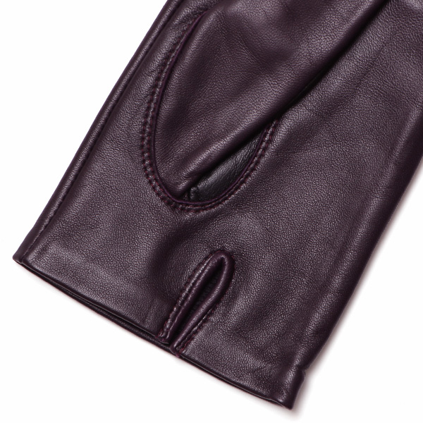  【スマホ対応】 手袋 レディース レザー グローブ 冬 革手袋 シンプル 防寒 婦人 レザーグローブ 無地 パープル 紫色 タッチパネル シープスキン 手袋 ブランド プレゼント ギフト クリスマス 女性用 通勤 クロダ(KURODA)