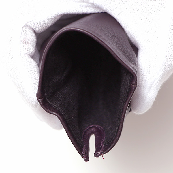  【スマホ対応】 手袋 レディース レザー グローブ 冬 革手袋 シンプル 防寒 婦人 レザーグローブ 無地 パープル 紫色 タッチパネル シープスキン 手袋 ブランド プレゼント ギフト クリスマス 女性用 通勤 クロダ(KURODA)