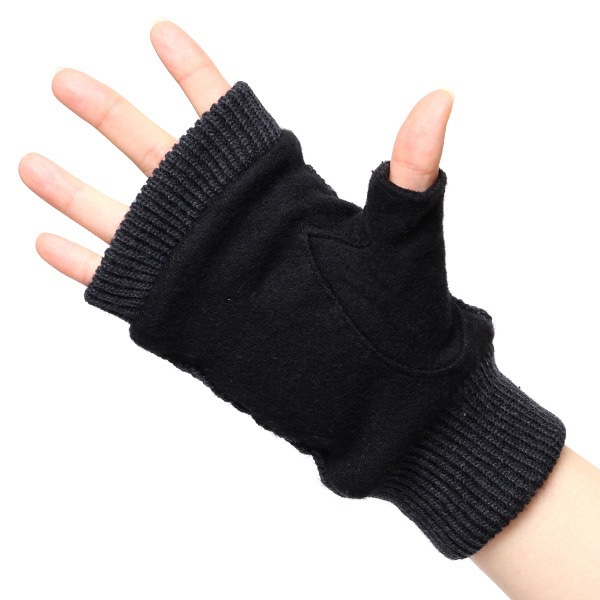  手袋 指なし レディース アームウォーマー 女性用 ハンドウォーマー ケーブル編み 防寒 手首 冬 ブラック 黒 黒色 グローブ 作業用 保温 指出し手袋 ニット 暖かい アームカバー オフィス かわいい クロダ(KURODA)