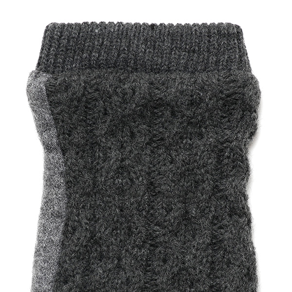  手袋 指なし レディース アームウォーマー 女性用 ハンドウォーマー ケーブル編み 防寒 手首 冬 グレー グレイ 灰色 グローブ 作業用 保温 指出し手袋 ニット 暖かい アームカバー オフィス かわいい クロダ(KURODA)