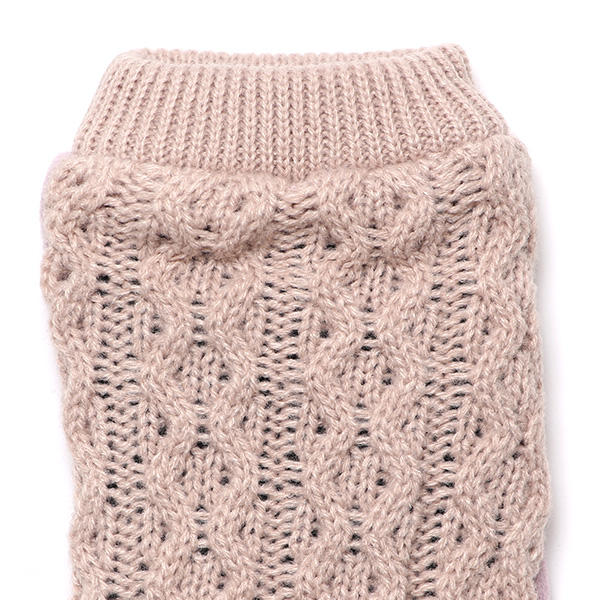  手袋 指なし レディース アームウォーマー 女性用 ハンドウォーマー ケーブル編み 防寒 手首 冬 ピンク 桃色 グローブ 作業用 保温 指出し手袋 ニット 暖かい アームカバー オフィス かわいい クロダ(KURODA)