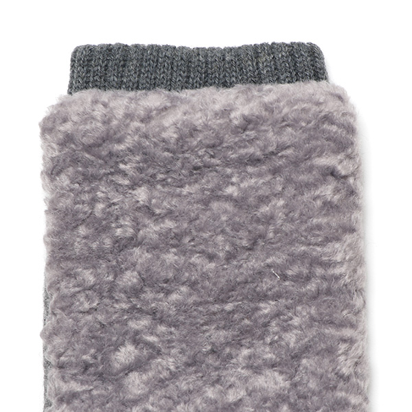 手袋 指なし アームウォーマー レディース ハンドウォーマー 保温 防寒 冬 女性用 グローブ ボア 手袋 グレー グレイ 灰色 オフィス 室内 暖かい かわいい おしゃれ 女子 手袋 作業用 フィンガーレス手袋 クロダ(KURODA)