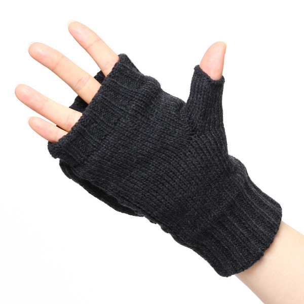 アームウォーマー レディース ミトン フード付き フィンガーレス手袋 ケーブルニット 指なし手袋 厚手 冬 ブラック 黒 黒色 寒さ対策 オフィス 室内 ハンドウォーマー 手首 暖かい 温かい てぶくろ 冷え性 防寒 クロダ(KURODA)