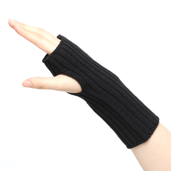  アームウォーマー ニット ショート 手袋 手首 かわいい おしゃれ アームカバー 短め レディース 冬 防寒 ブラック 黒 黒色 指なし手袋 ハンドウォーマー 保温 暖かい オフィス スマホ 無地 軽い 日本製 ブランド クロダ(KURODA)