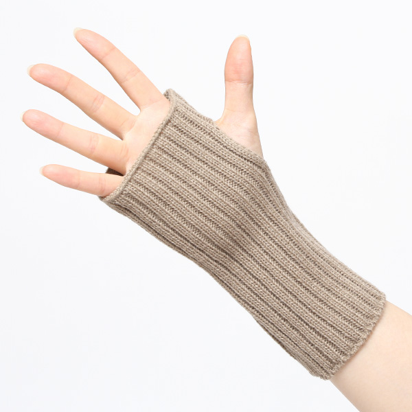 アームウォーマー ニット ショート 手袋 手首 かわいい おしゃれ アームカバー 短め レディース 冬 防寒 ブラウン 茶 茶色 指なし手袋 ハンドウォーマー 保温 暖かい オフィス スマホ 無地 軽い 日本製 ブランド クロダ(KURODA)