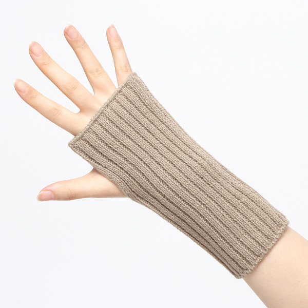 アームウォーマー ニット ショート 手袋 手首 かわいい おしゃれ アームカバー 短め レディース 冬 防寒 ブラウン 茶 茶色 指なし手袋 ハンドウォーマー 保温 暖かい オフィス スマホ 無地 軽い 日本製 ブランド クロダ(KURODA)