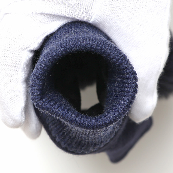  手袋 指なし レディース ハンドウォーマー フィンガーレス手袋 グローブ 防寒 冬 ファー 暖かい スマホ ブルー ネイビー 青色 おしゃれ かわいい 指あき手袋 リブ ボア 女性 ブランド ファー付き 手袋 冷え性 クロダ(KURODA)