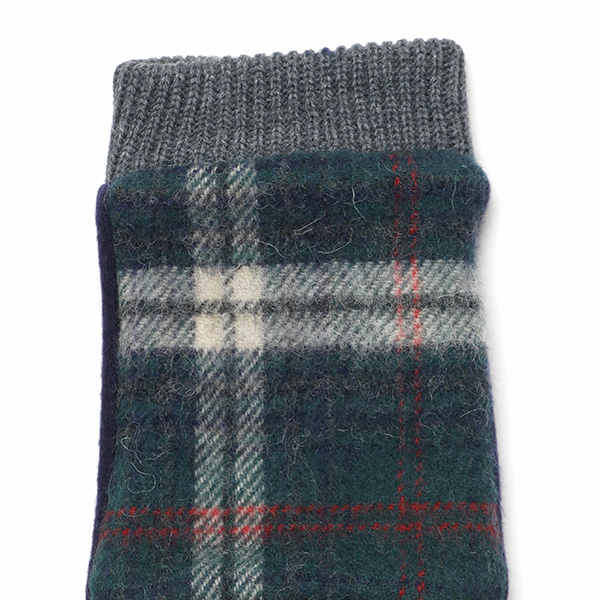  ハンドウォーマー レディース チェック柄 指なし手袋 裏ボア タータンチェック 指ぬき 手袋 防寒 冬 柄 グリーン 緑色 ジャージ 保温 おしゃれ グローブ 女性 スマホ手袋 チェック かわいい 指あき てぶくろ クロダ(KURODA)